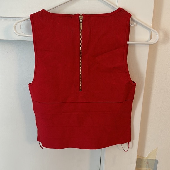 Red bandage style surplice crop top - GUESS - Picture 4 of 5